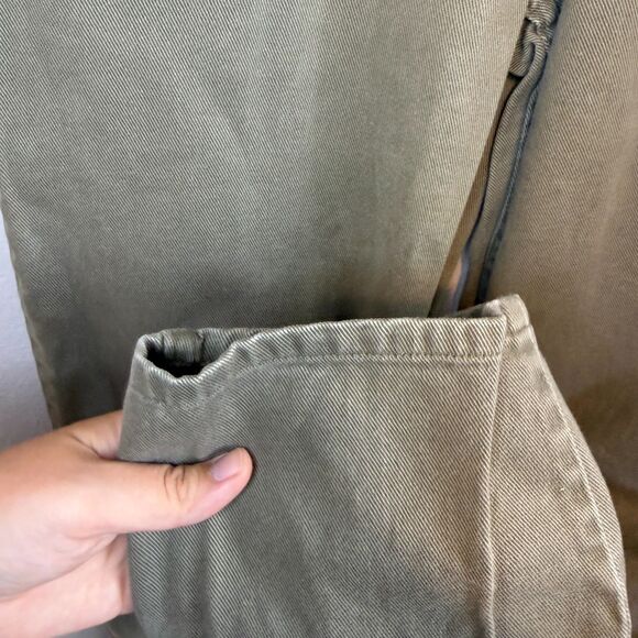 Lauren Ralph Lauren Pants Womens Tan Khaki Denim Mom Jeans Minimal Modern Size 6 - Picture 9 of 11